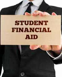 Student Financial Aid Sign Photo